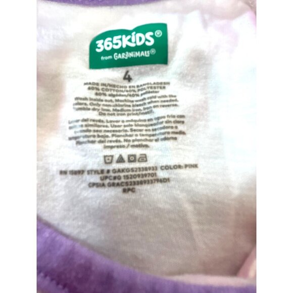 Toddler Girls Matching Short Set Pink/Purple Size 4 - Picture 3 of 7